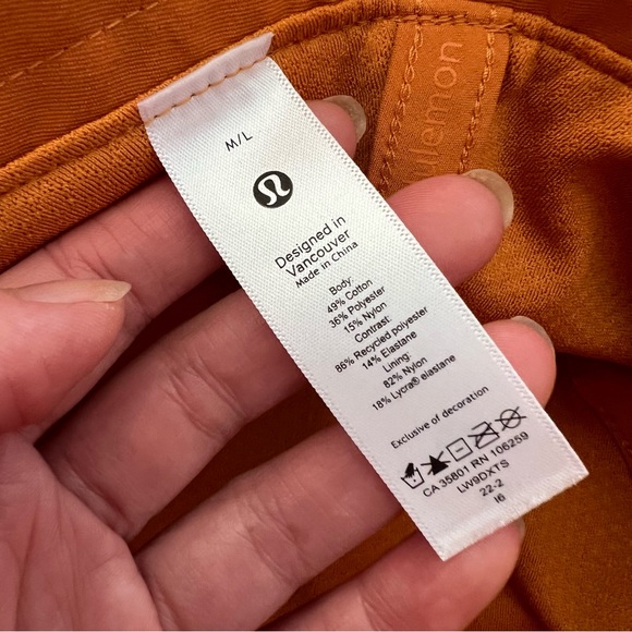 NWT Lululemon On My Level Bucket Hat with Pocket Autumn Orange M/L Unisex - Picture 4 of 10